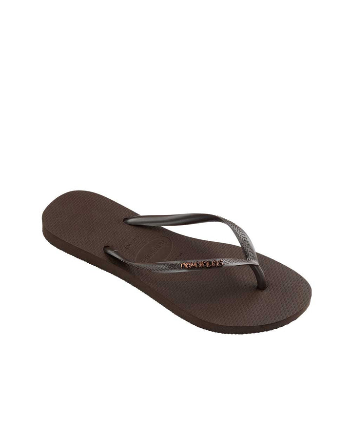 Havaianas Women's Slim Metal Logo Thongs